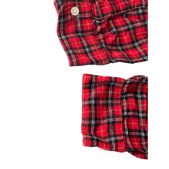 Old Navy Red & Black Plaid Classic Flannel Shirt XL womens Long Sleeve Button-Up - Picture 7 of 8